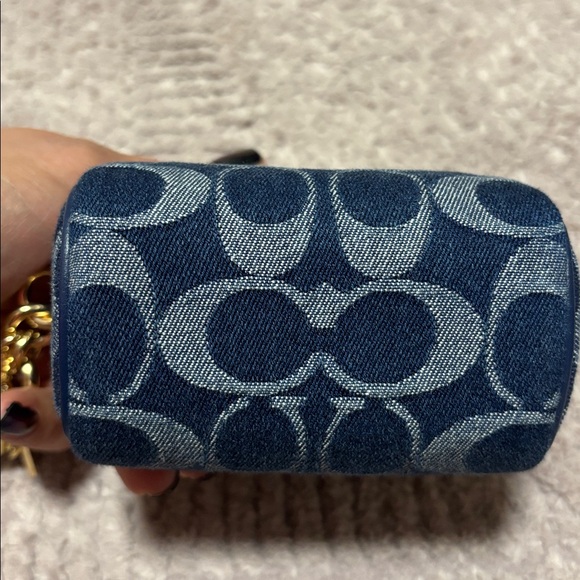 Coach Mini Rowan Bag Charm In Signature Denim - Picture 4 of 7